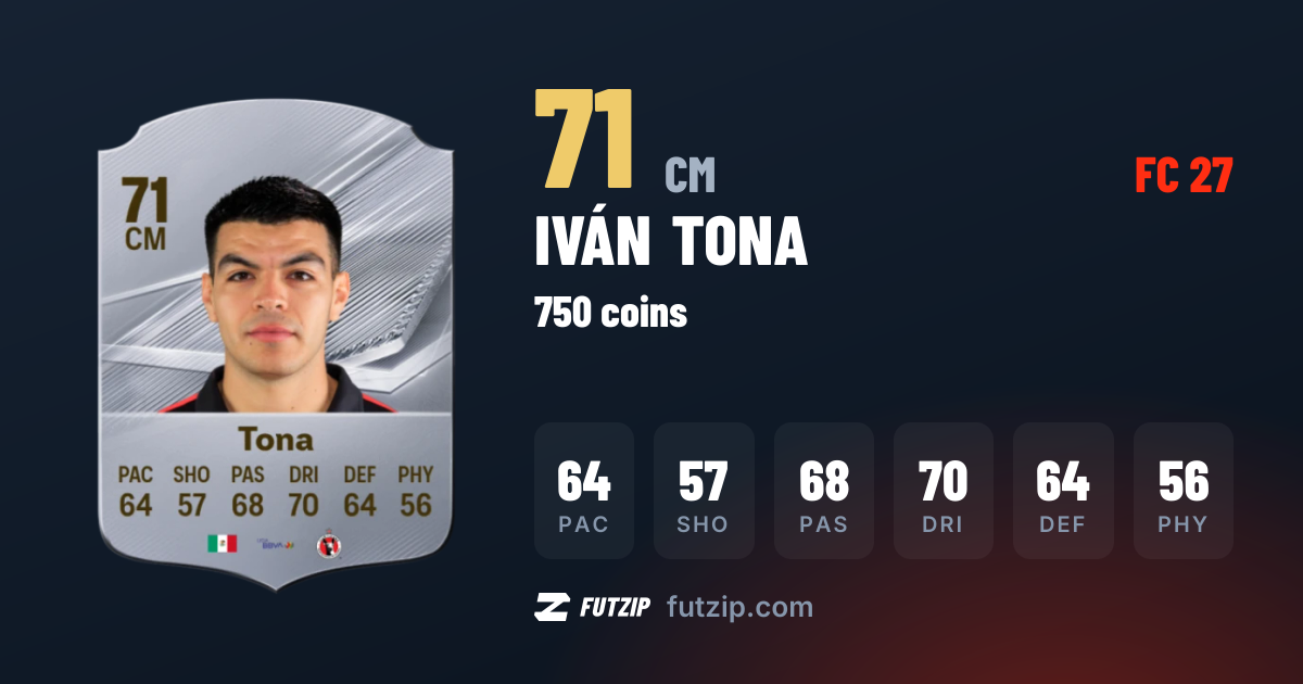 Iván Tona EA FC 27 — 71 price & stats · FUTZIP